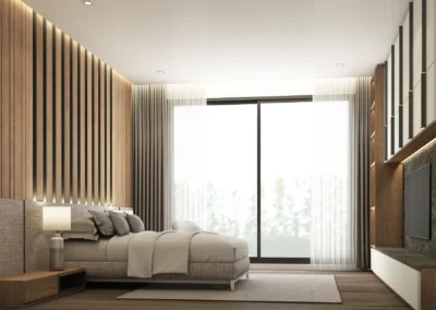 Camera ristrutturata da Tekaa con materiali biologici.