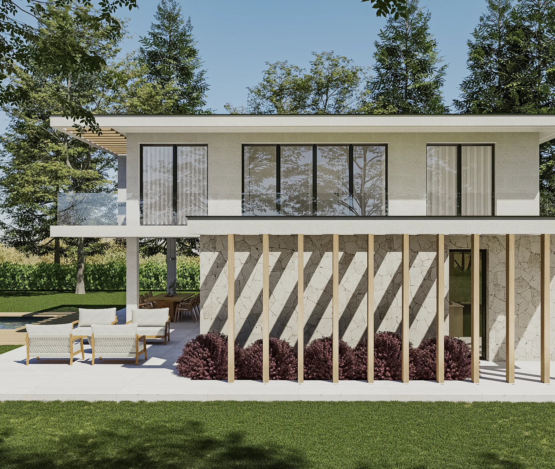 Vista esterna di Villa Diamante.