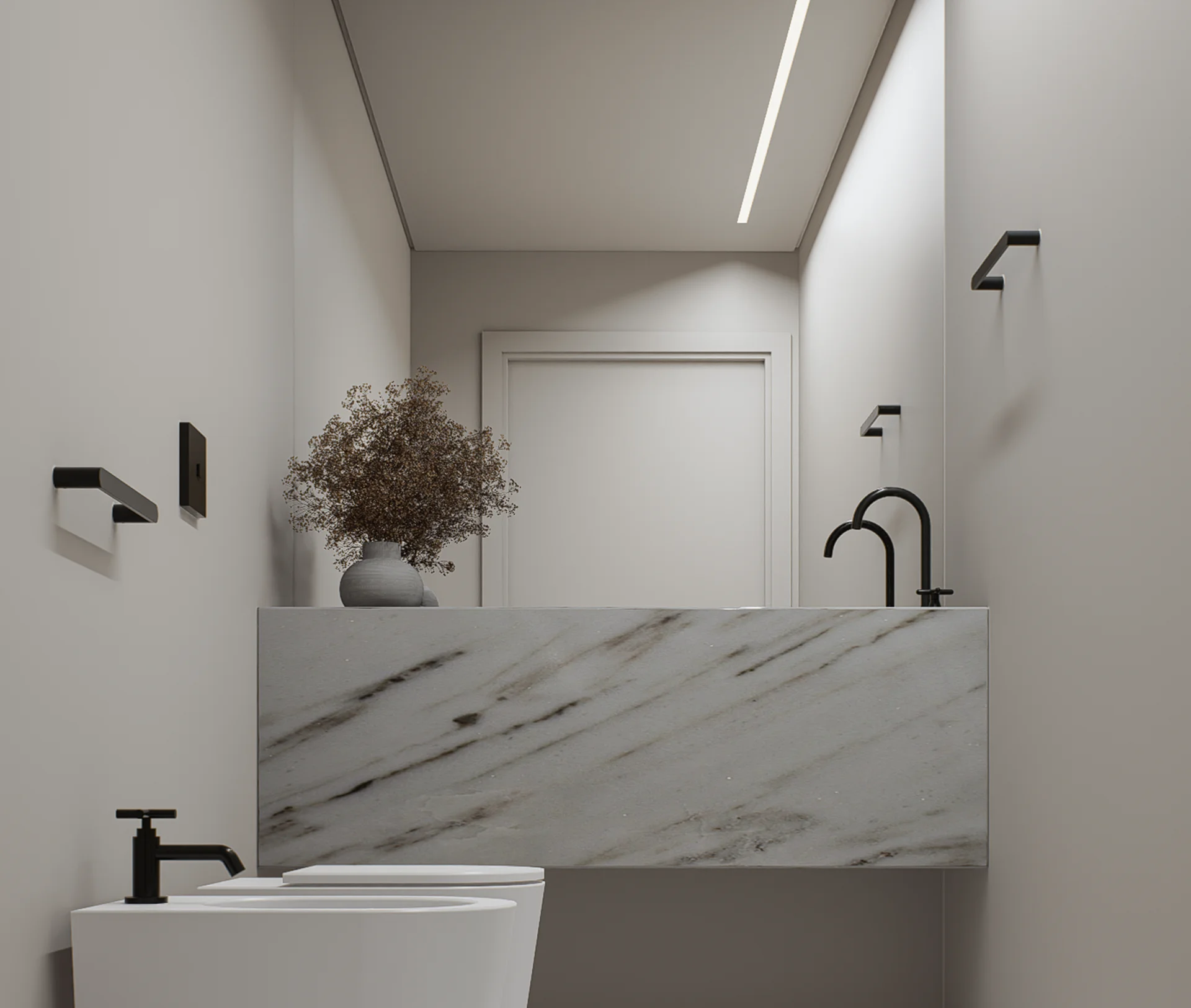 Bagno interno di Villa Diamante.